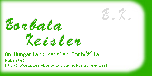 borbala keisler business card